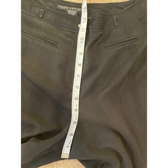 Larry Levine Black Textured Cropped Wide Legged Pants Sz 8 - Picture 9 of 11